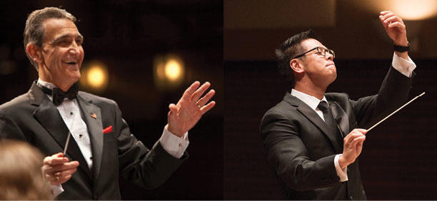 Anthony Maiello and Soo Han conducting at Mason
